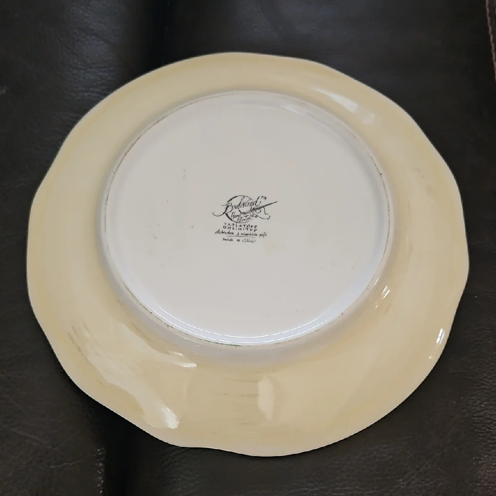 Hand-Painted Floral Yellow Flower Ceramic Salad Plate